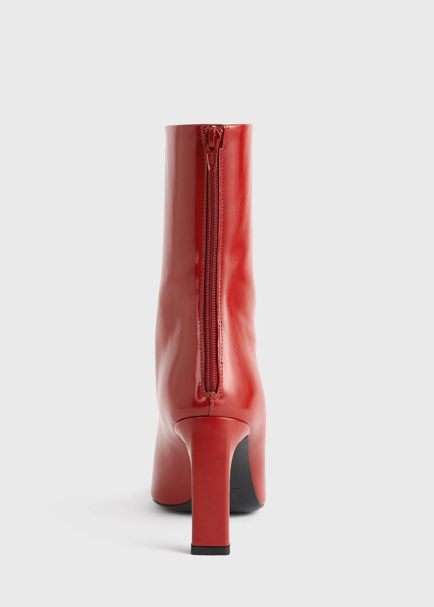 Totême High Heel Short Boots In Burgundy