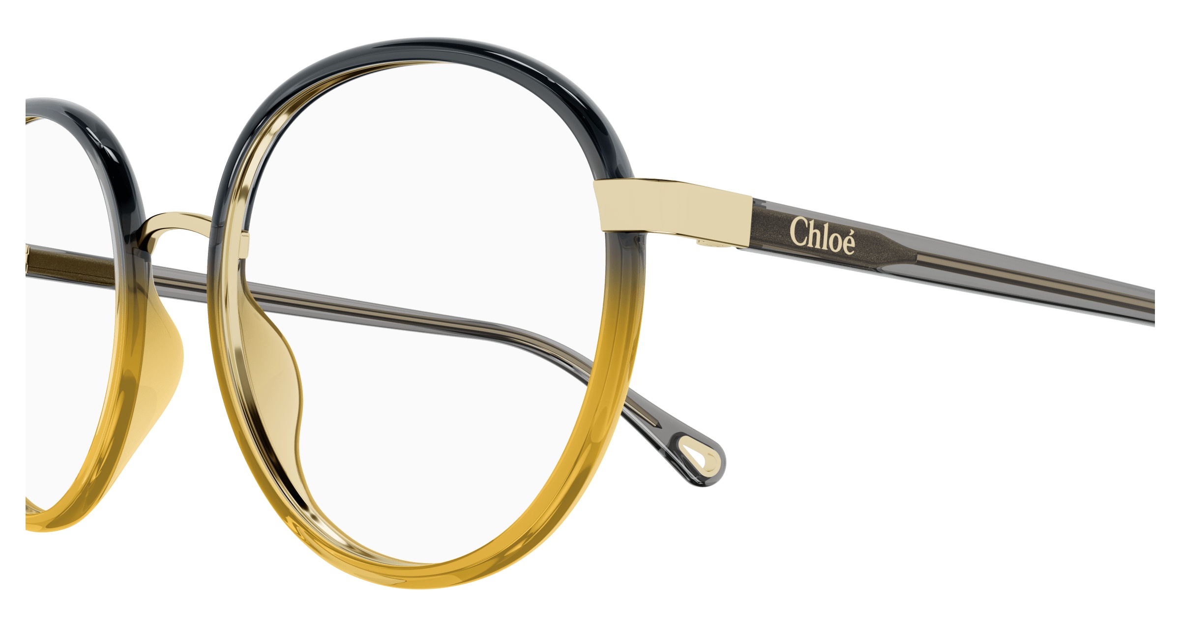 Chloé Gradient Round-frame Glasses In Multicolor