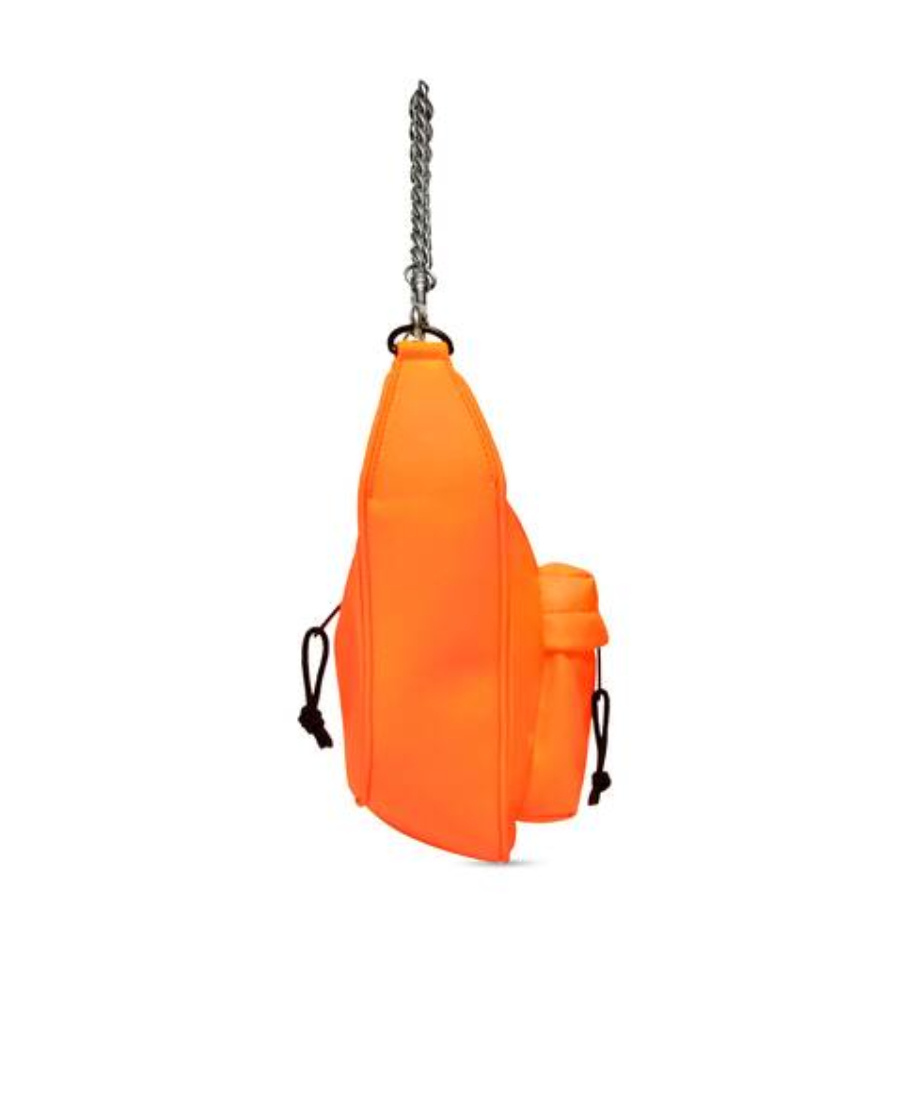 Balenciaga Borsa Con Catena Raver Media In Arancione Fluo In Black