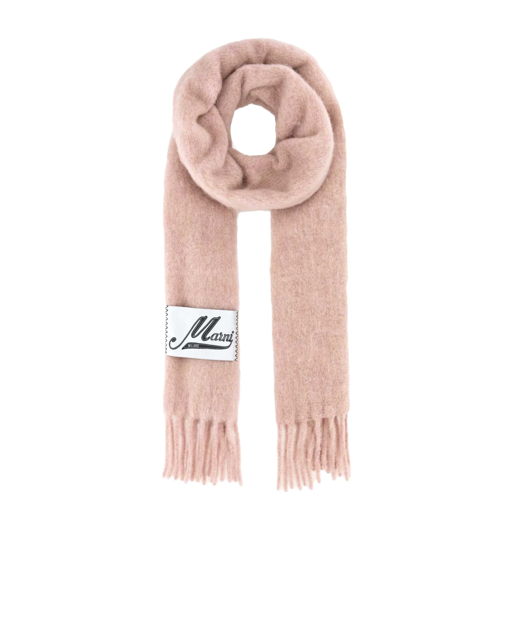 Marni Brushed Alpaca Blend Scarf In Pink