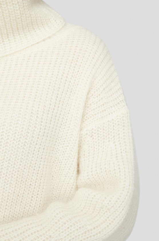 Shop Hugo Boss Roll-neck Chunky Jumper In White
