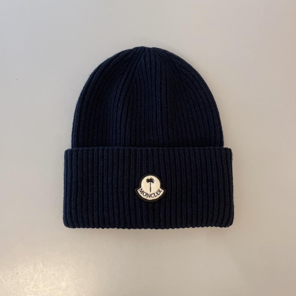 Moncler X Palm Angels Wool Wool Cap In Black