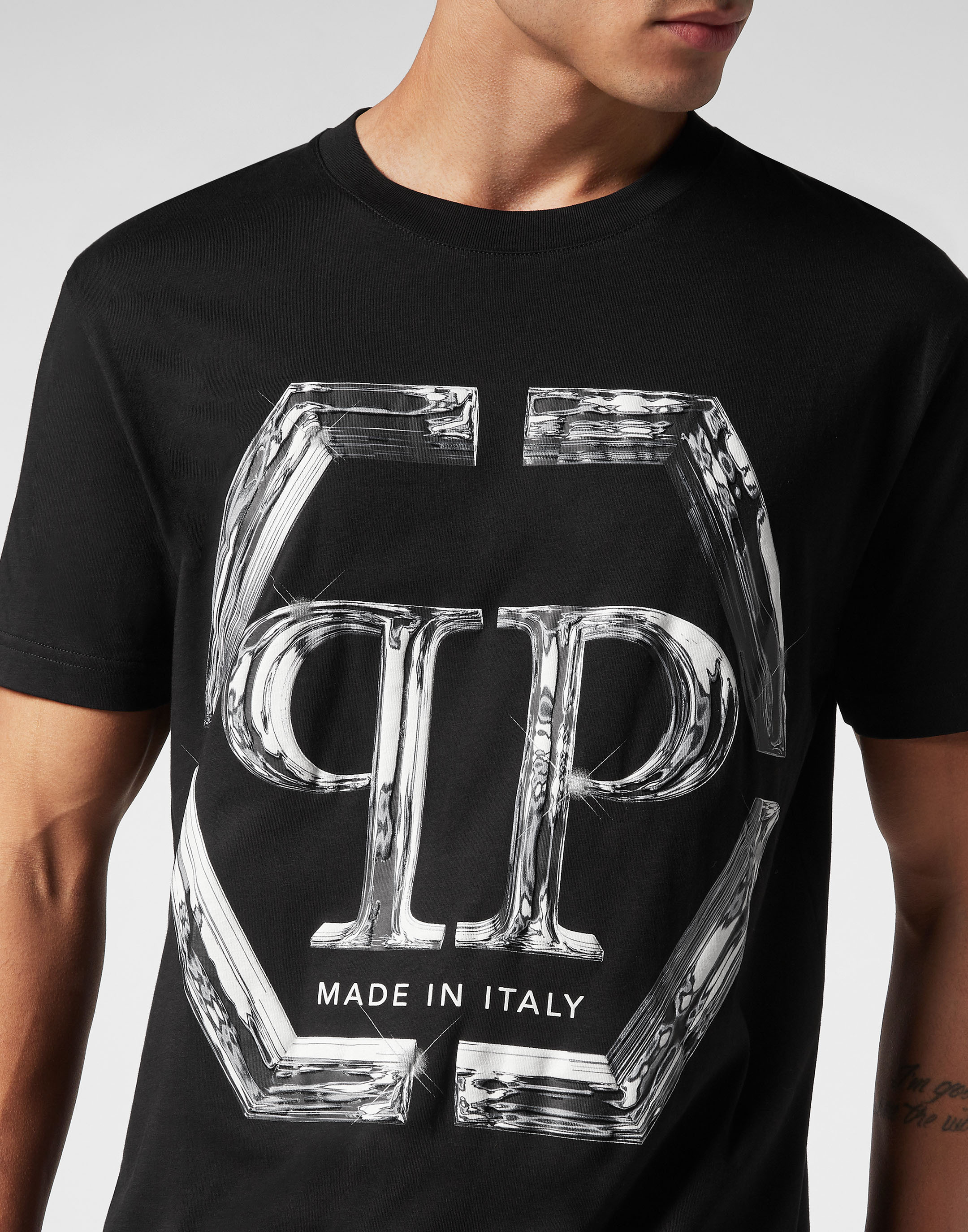 Philipp Plein Logo-print Cotton T-shirt In Black