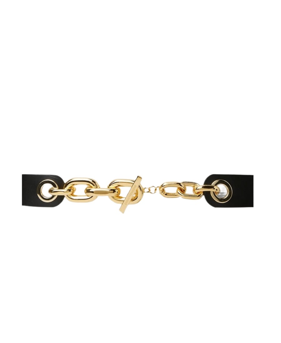 Rabanne Xl Chain-link Belt In Nude