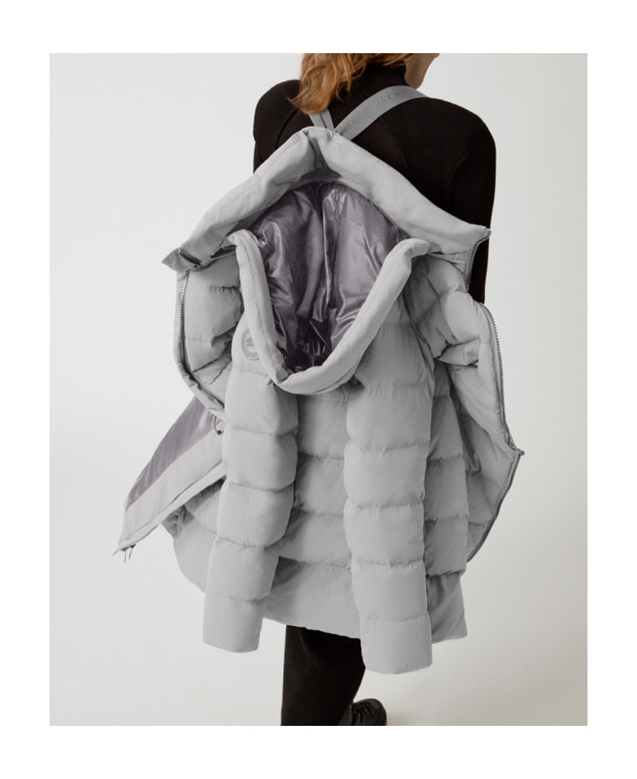 Canada Goose Aurora Hooded Parka Coat In Gray