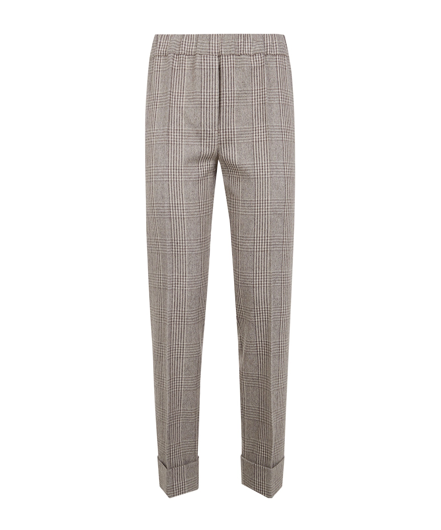 D Exterior Plaid Trousers In Gray