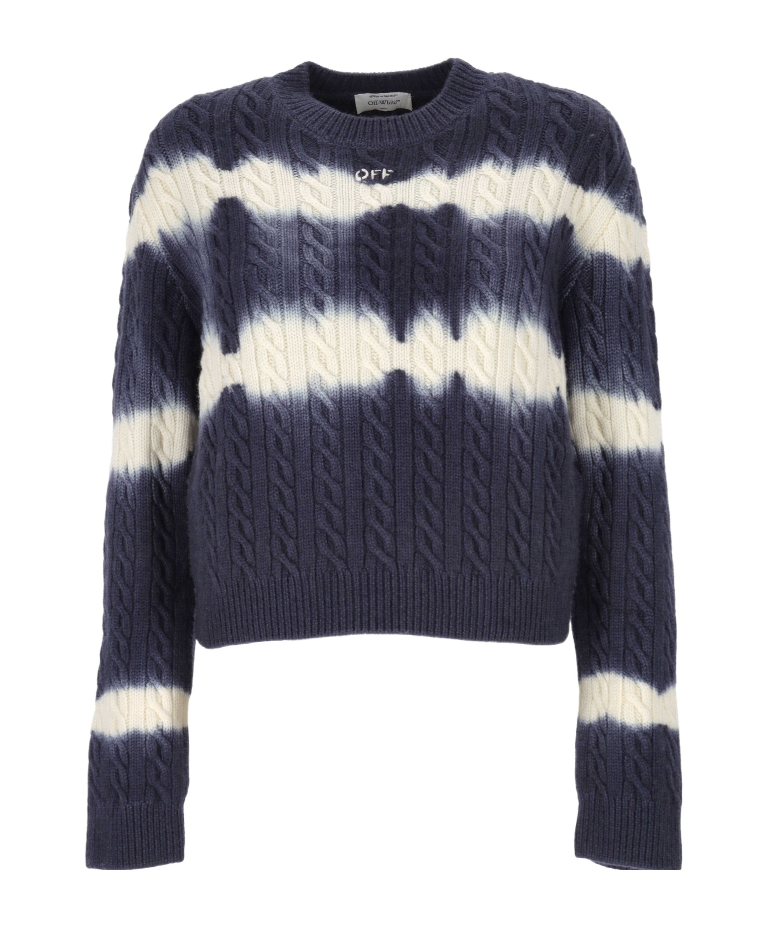 Off-white Long-sleeved Sweater In Blue