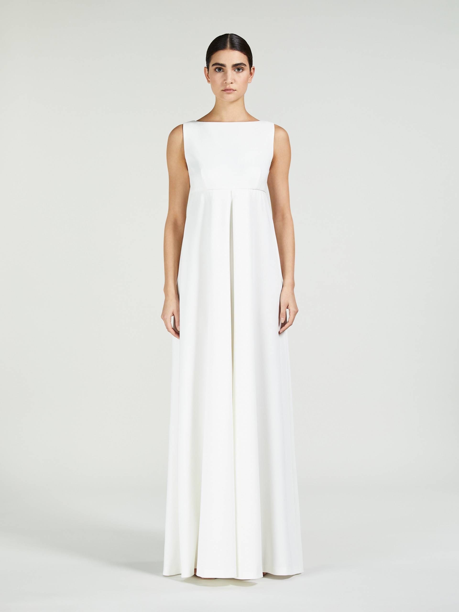 Max Mara Heavy Weight Kadi Fabric Jumpsuits In White