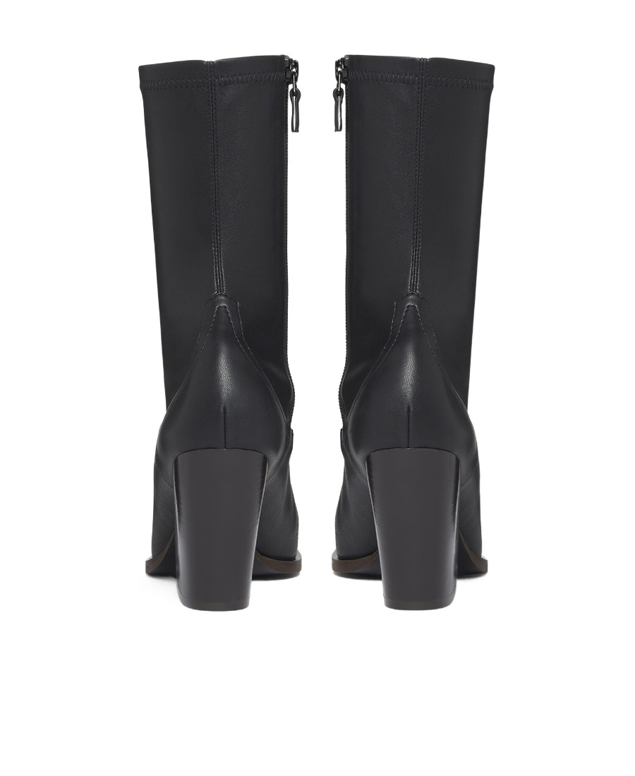 Stella Mccartney Cowboy Womens Manmade Wedge Boots In Black