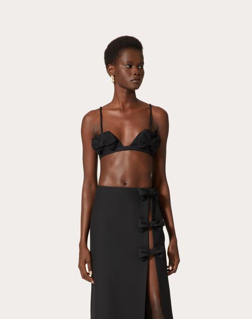 Valentino Bralette Aus Crepe Couture Frau Schwarz 40 In Black
