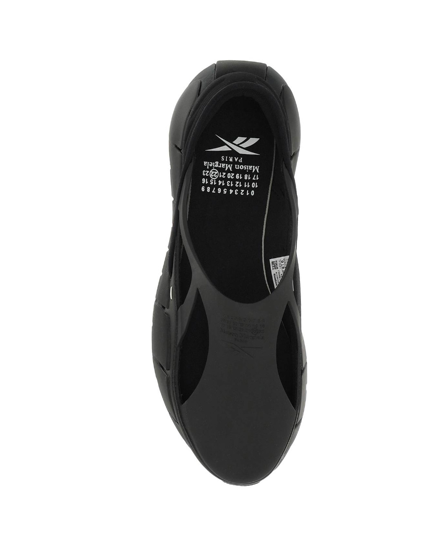 Maison Margiela X Reebok Black Croafer Slip-on Rubber Sneakers In Black