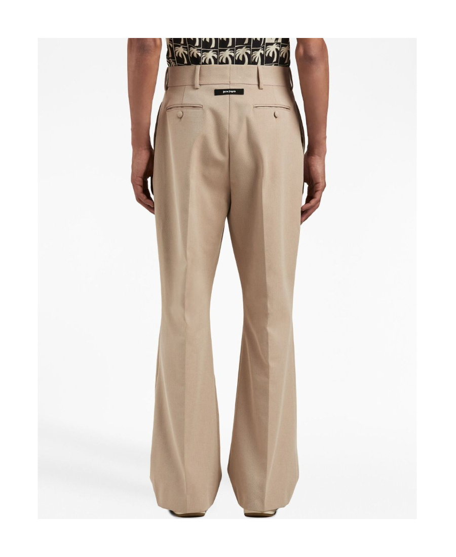 Palm Angels Men's Flared Trousers In Nude