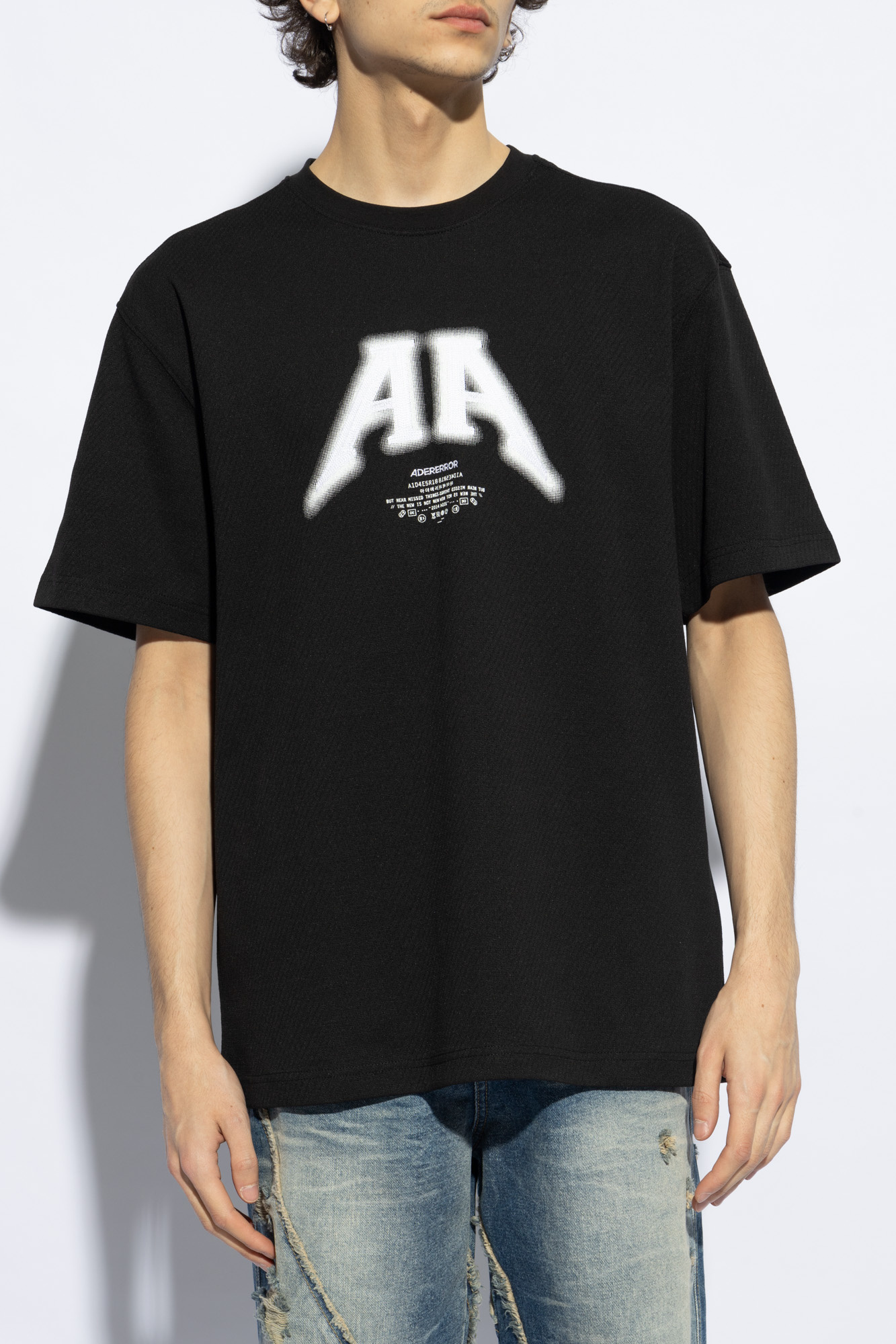 Ader Error Short-sleeved T-shirt In Black