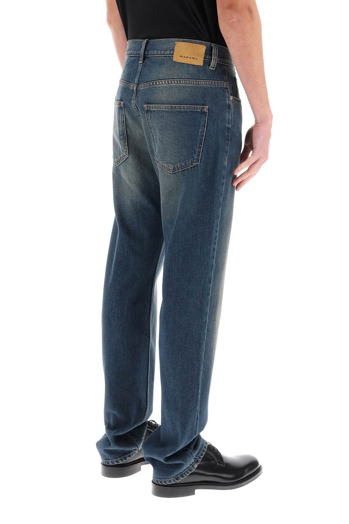 Isabel Marant Logo Patch Flared Jeans In Black