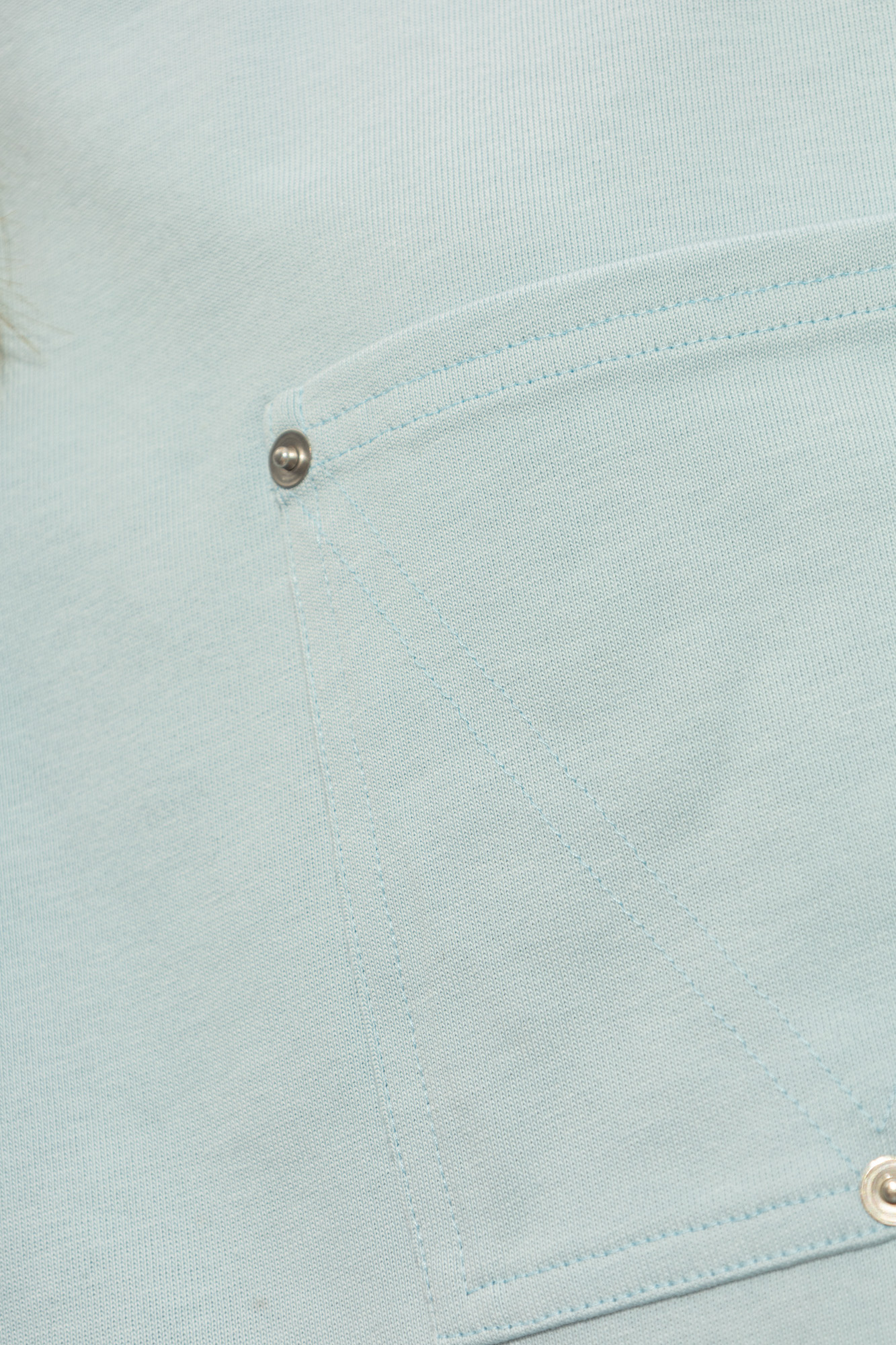 Bottega Veneta Pocket Detailed Cropped T-shirt In Blue