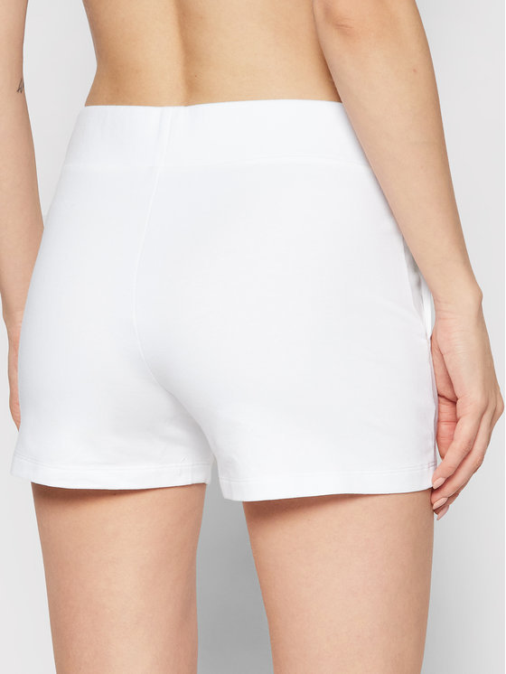 Ea7 Logo Detail Shorts In White