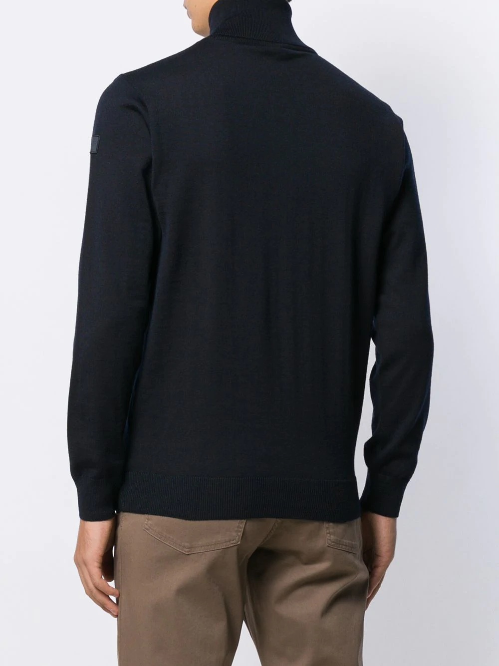 Paul & Shark Turtleneck Virgin Wool Jumper In Black