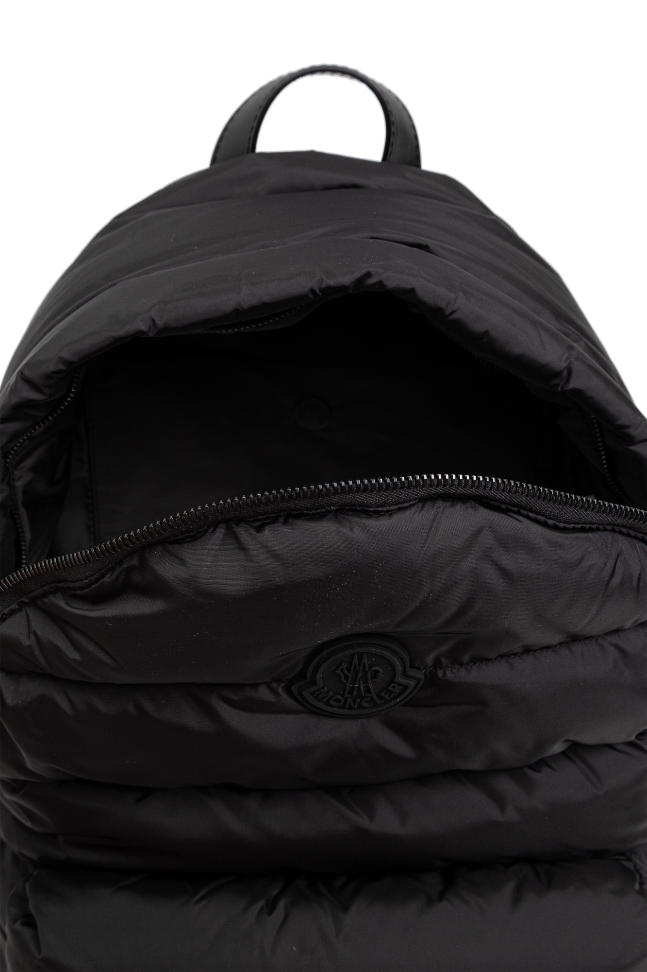 Moncler Pierrick Logo Patch Padded Backpack In Black | ModeSens