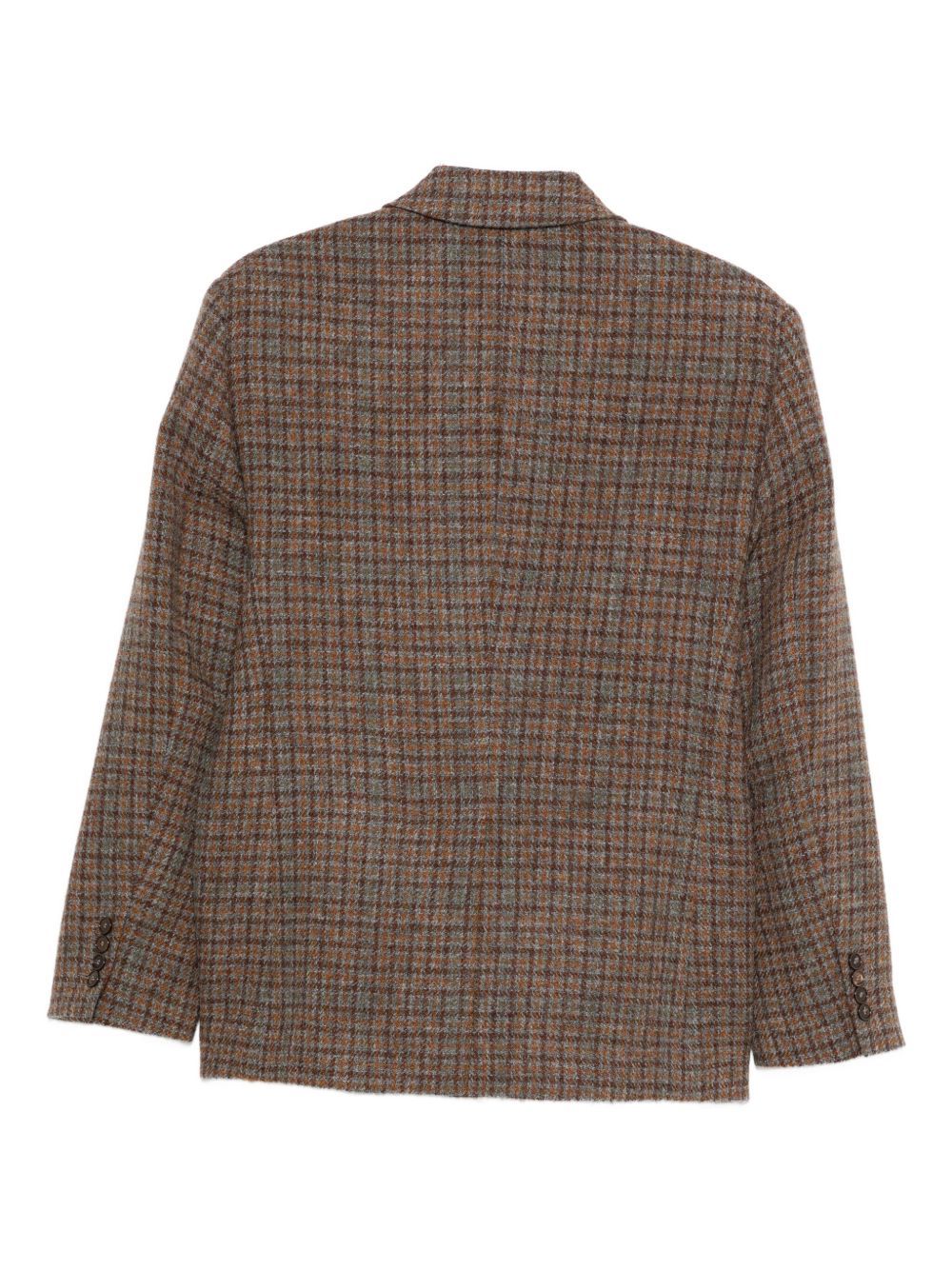Barena Venezia Checked Three-button Blazer In Brown