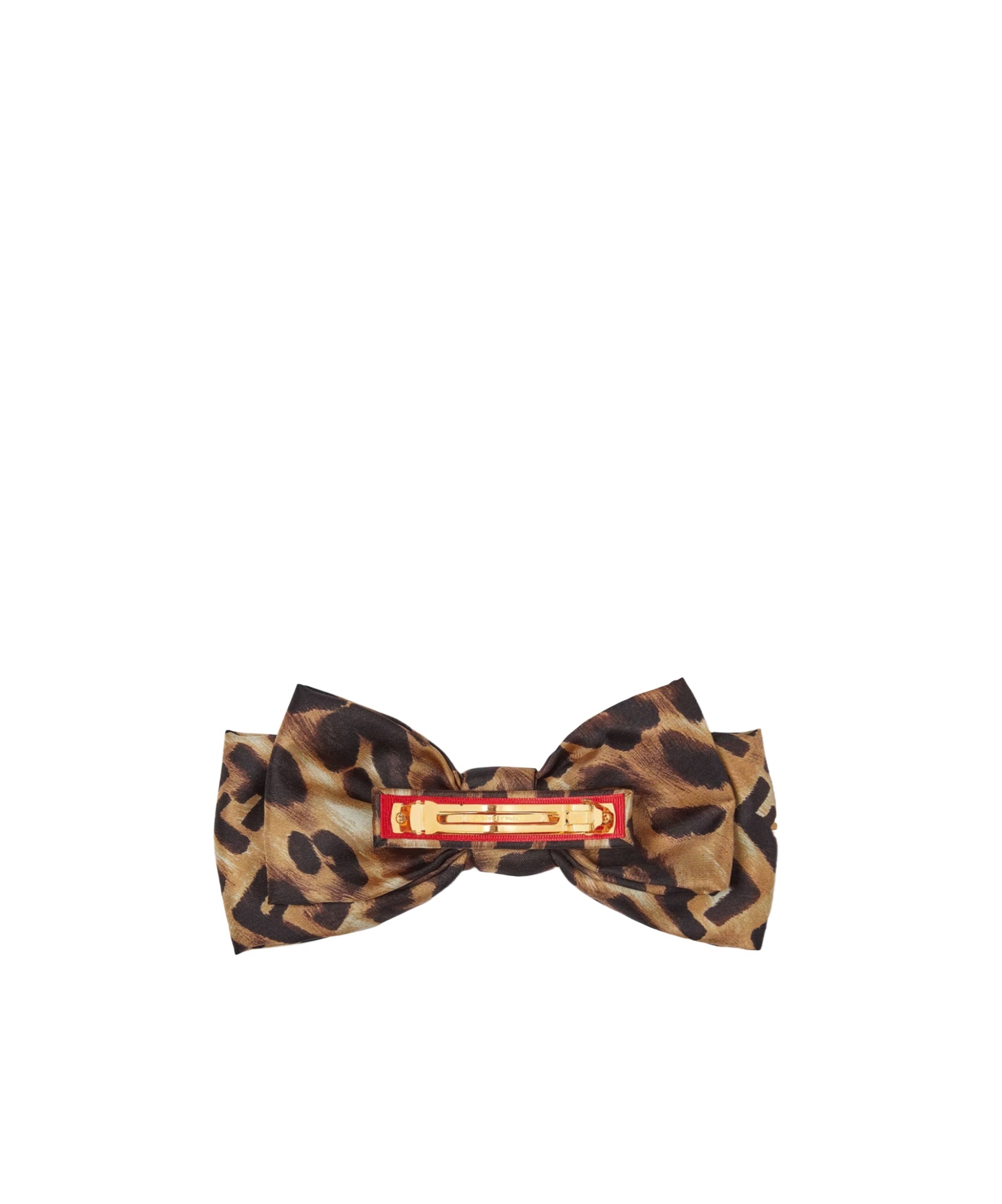 Fendi Animalier Hair Clip In Brown