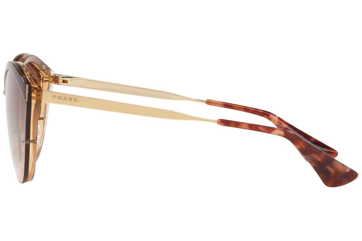 Prada Logo Pointed Sunglasses In Nude