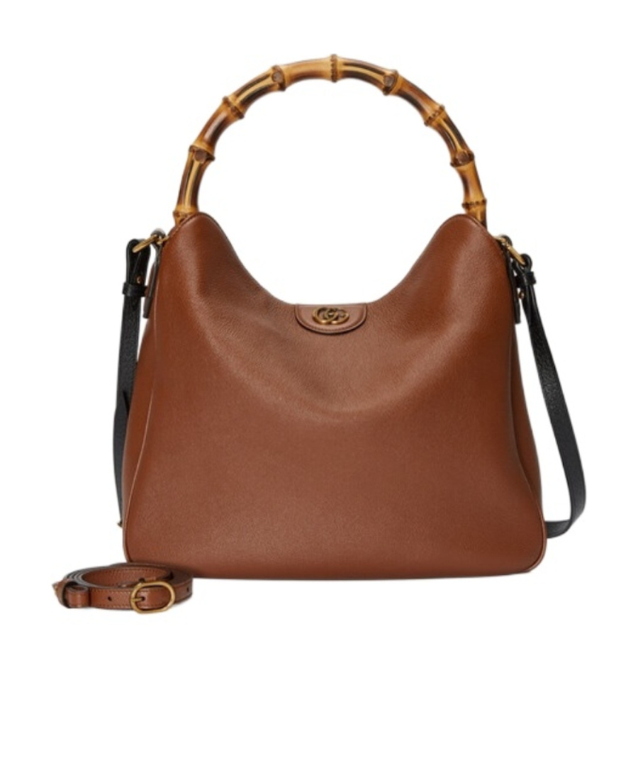 Gucci Large Diana Tote Bag In Brown