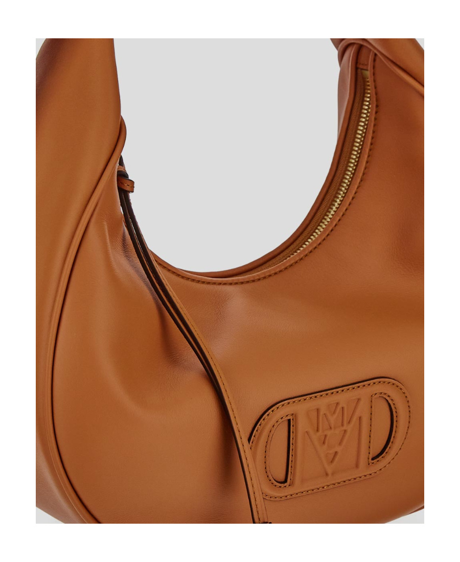 Mcm Travia Zipped Shoulder Bag In Brown