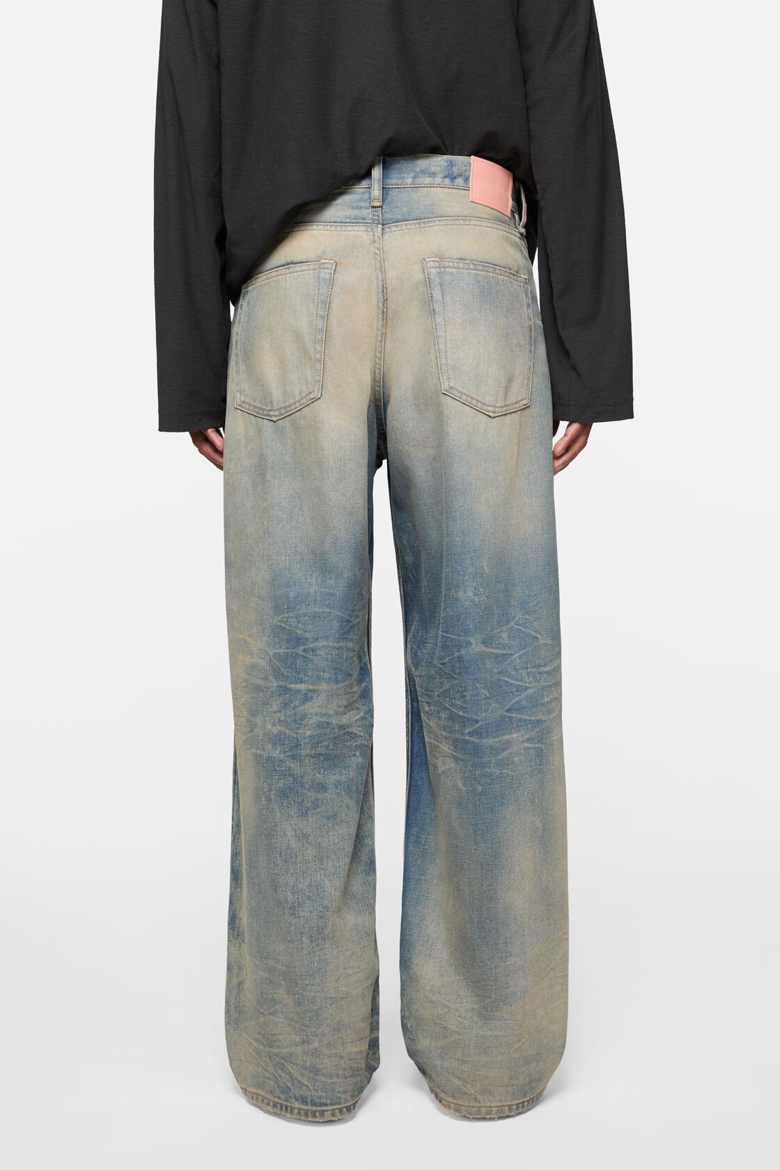 Acne Studios 1981 Logo-patch Trousers In Blue