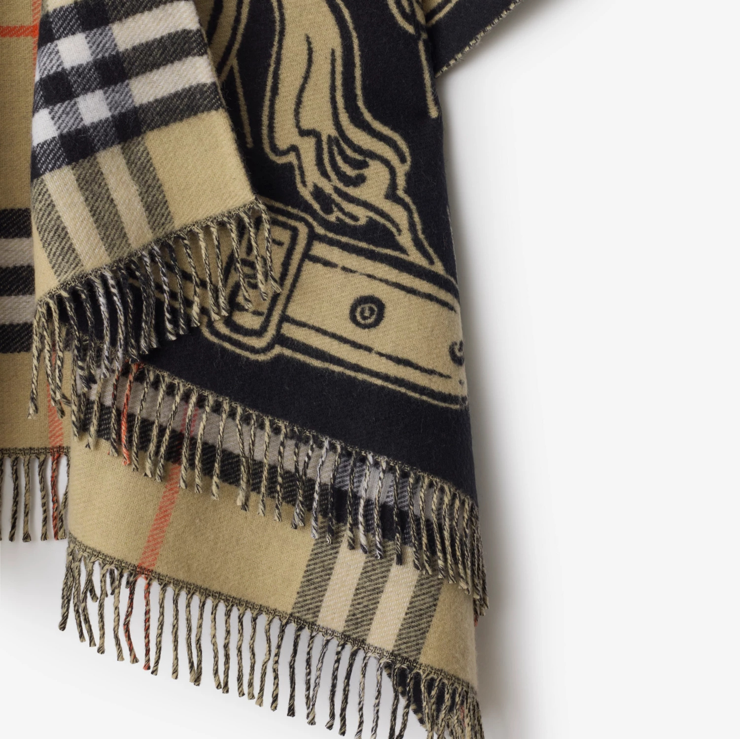 Burberry Stormy Knight Wool Cape In Green
