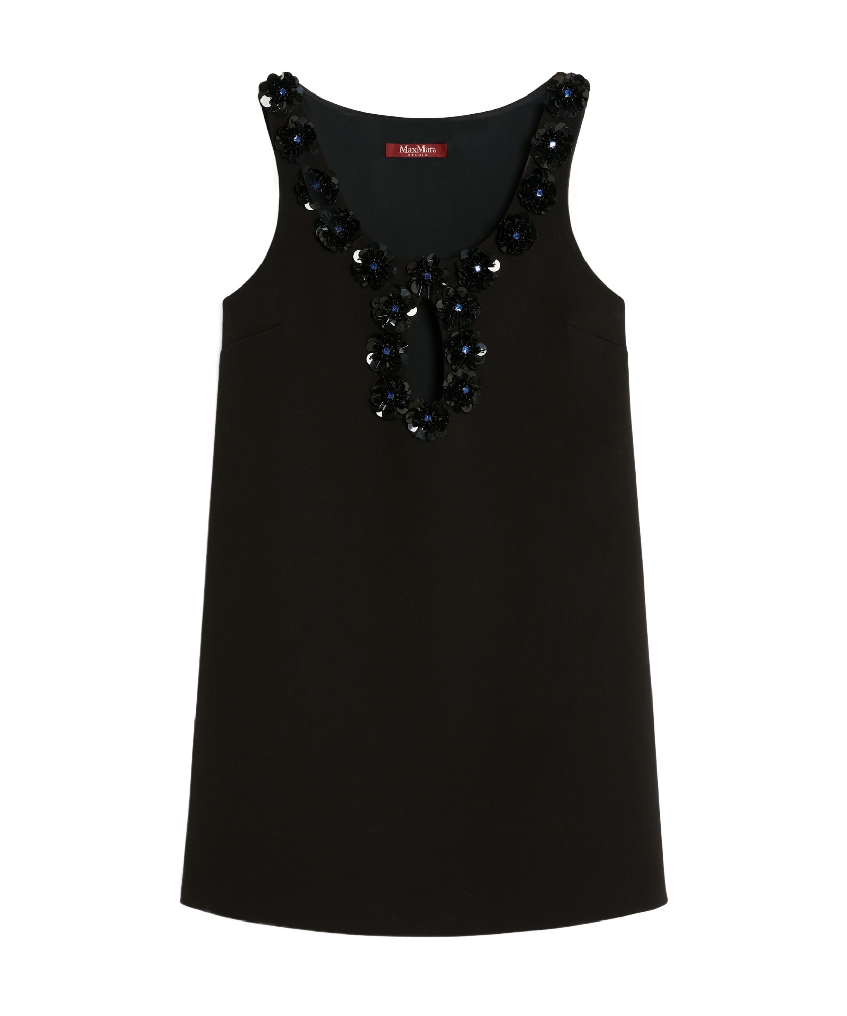 Max Mara Short Sleeveless Dress In Black
