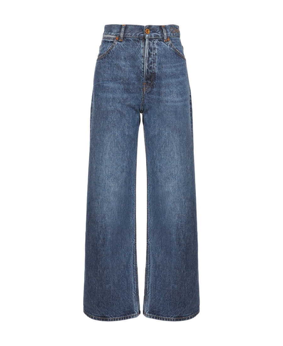 Shop Chloé High-rise Wide-leg Jeans In Blue