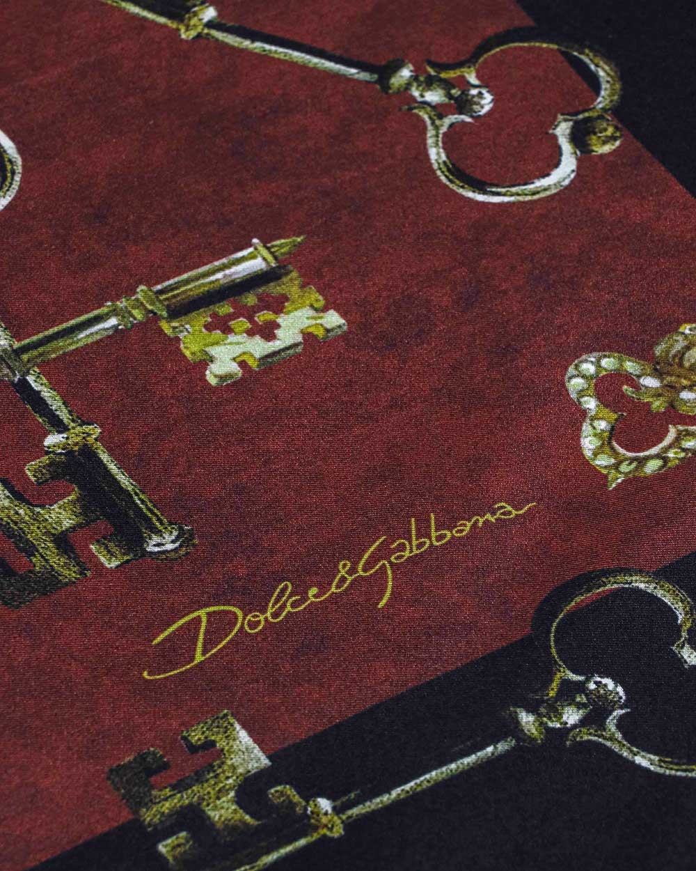 Dolce & Gabbana Silk Printed Scarf In Red