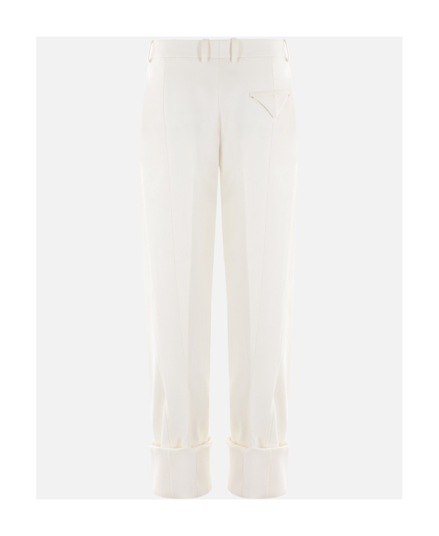 Bottega Veneta Grain De Poudre Tailored Trousers In Neutral