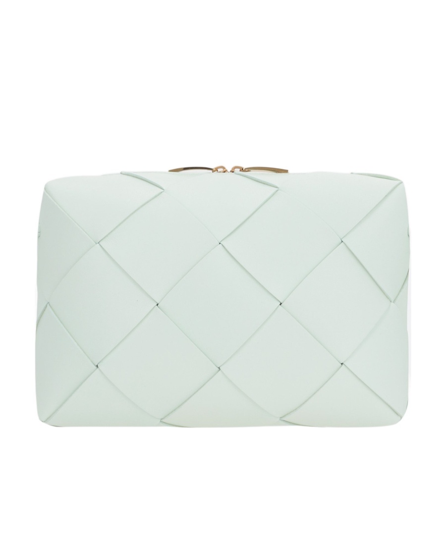 Bottega Veneta Small Cassette Leather Crossbody Bag In White