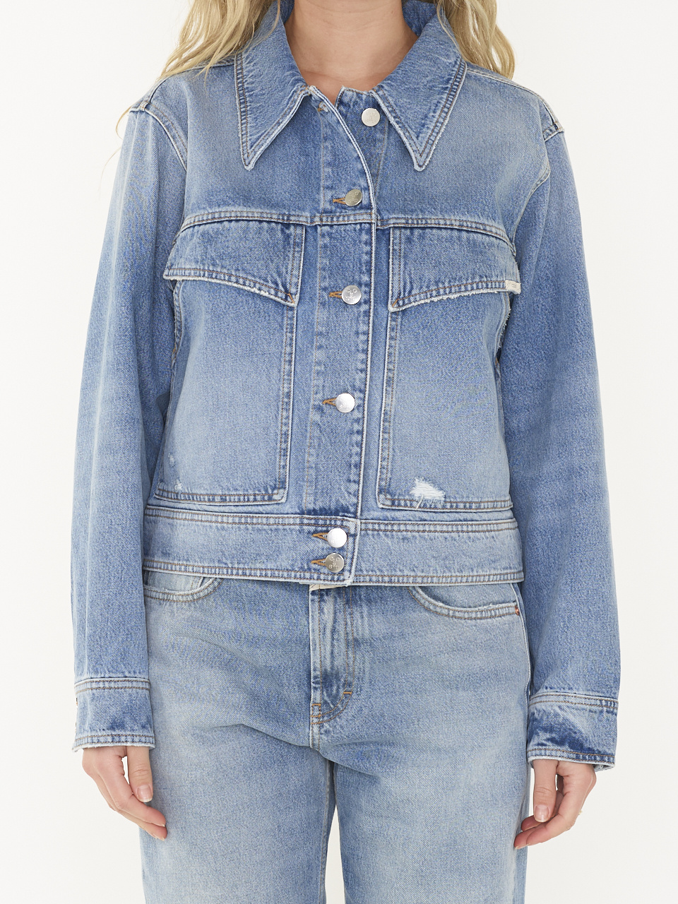 Shop Closed Denim Jacket In Blue