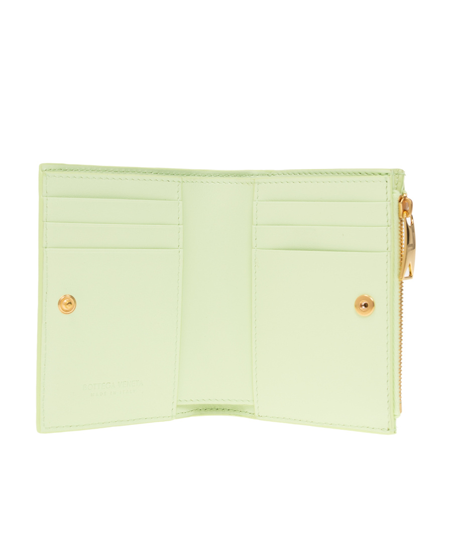 Bottega Veneta Intrecciato Leather Passport Case In Green