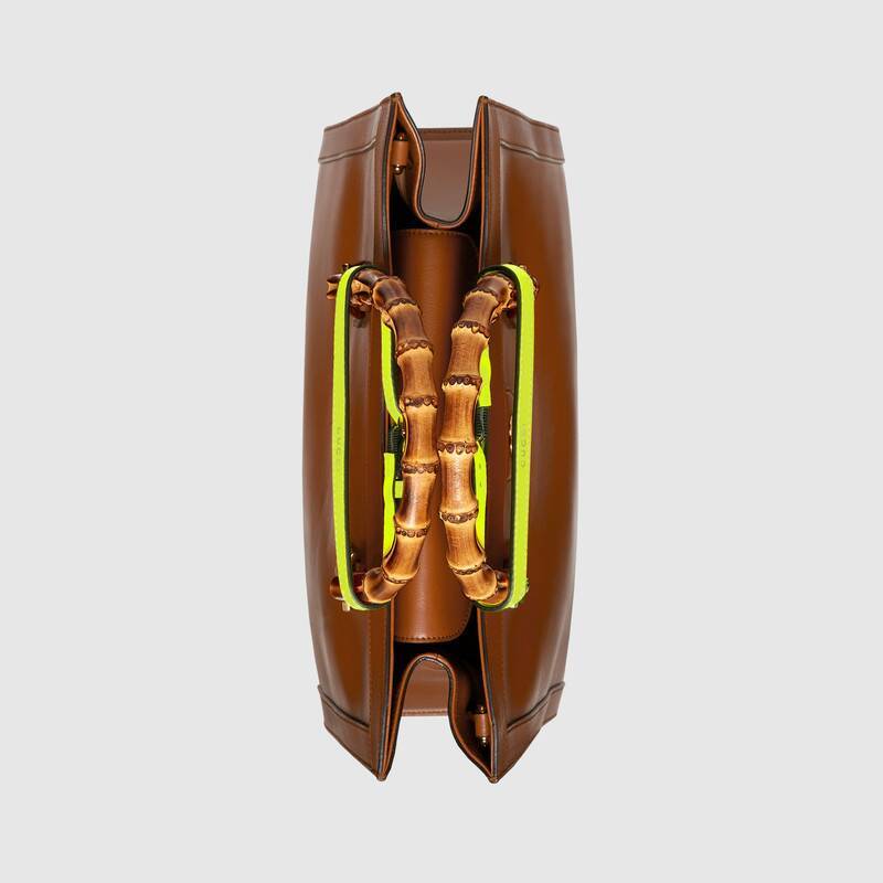 Gucci Diana Bamboo Leather Handbag In Brown
