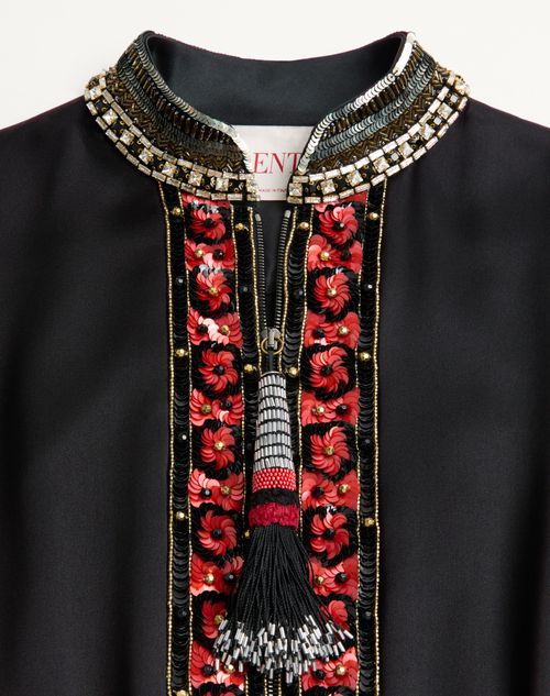 Valentino Bead-embellished Blouse In Black