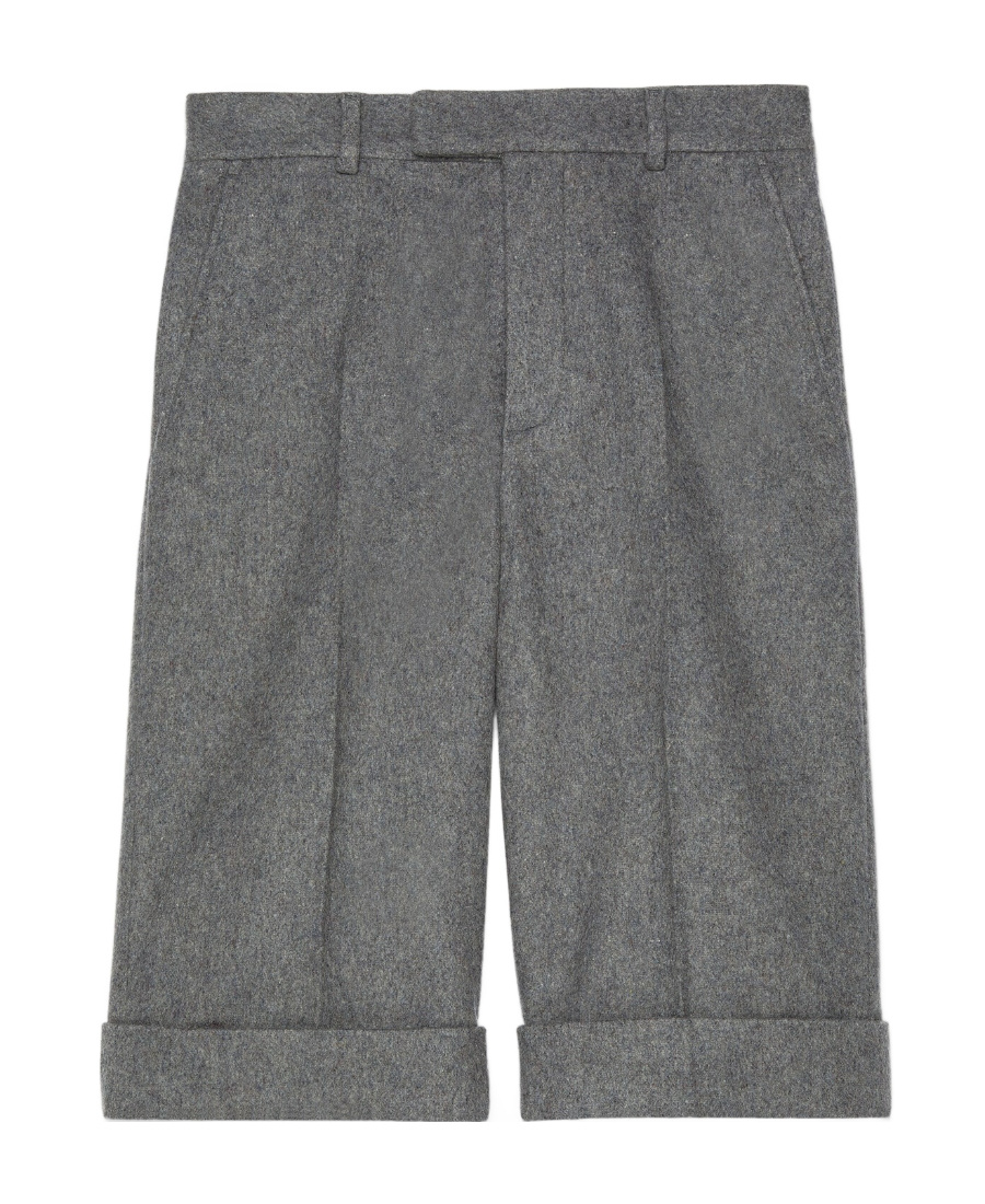 Gucci Tailored Cashmere-wool Shorts In Gray