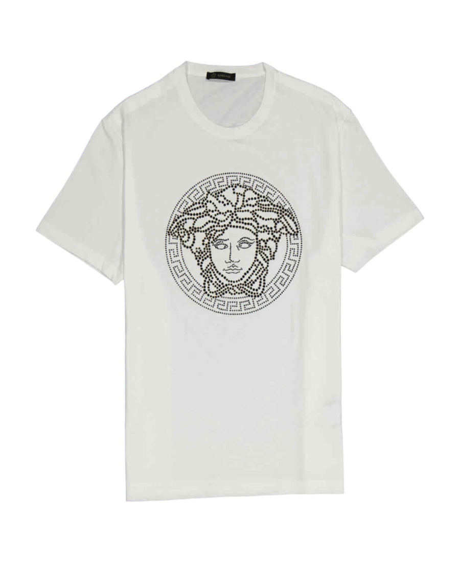 Versace Logo Short-sleeved T-shirt In White