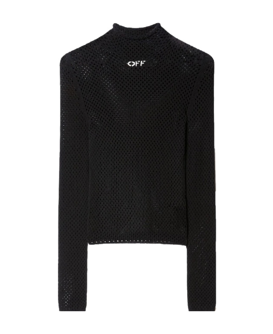 Off-white Top With Print In White
