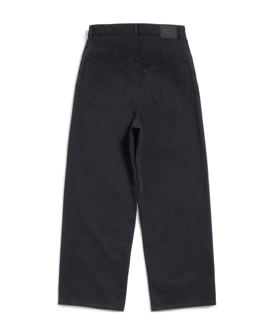 Balenciaga Wide-leg Baggy Jeans In Black