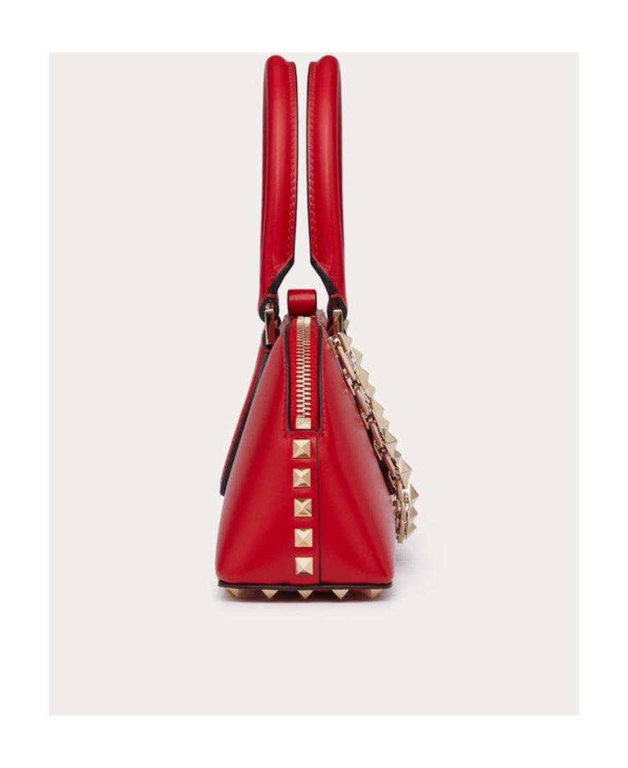 Valentino Rockstud East-west Leather Tote Bag In Red
