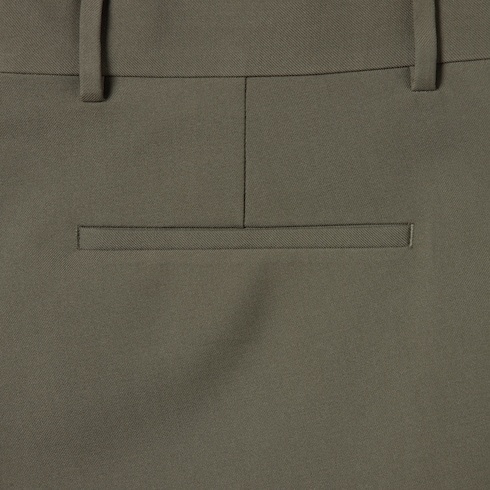 Gucci Wool Gabardine Pant With Embroidery In Green