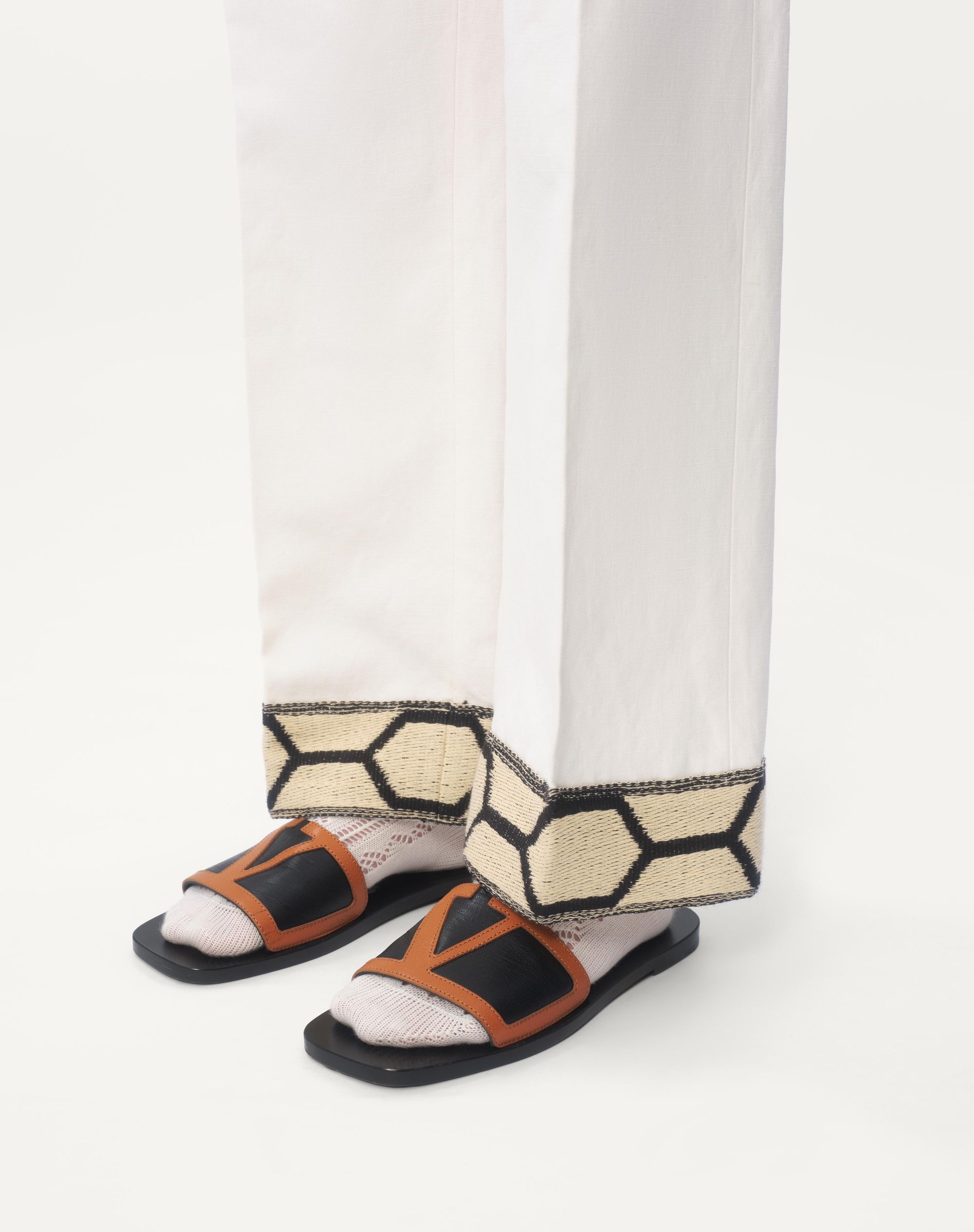Shop Valentino Viva Superstar Slide Sandal In Nappa Leather In Black