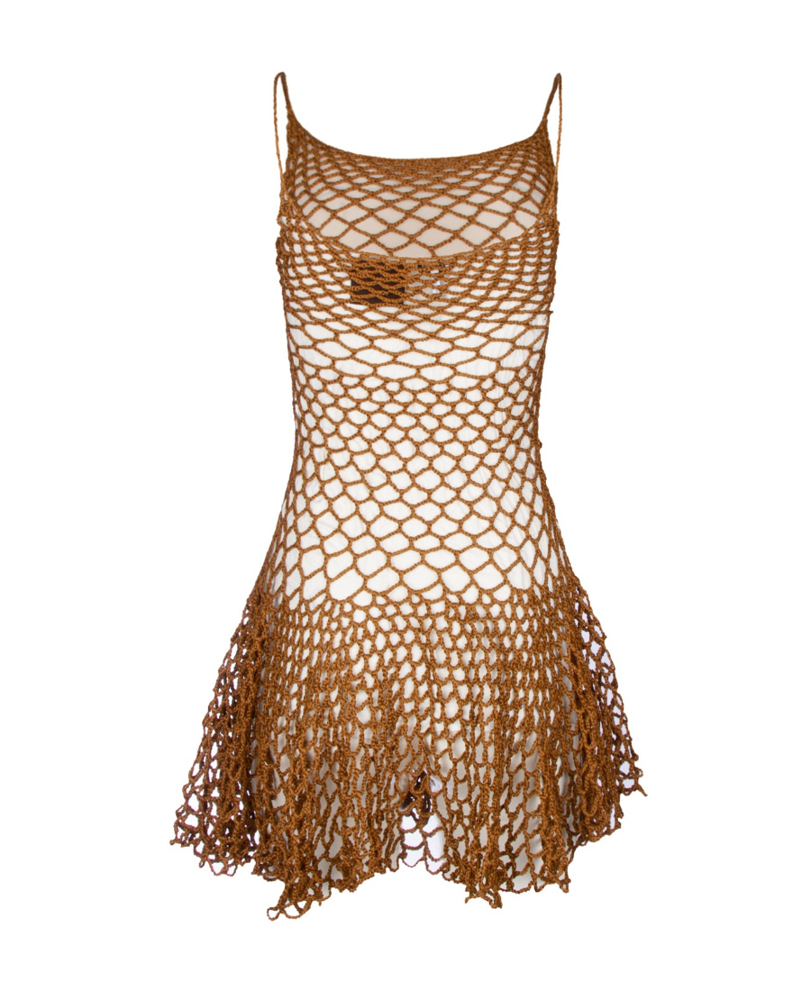Loewe Fishnet Dress In Cotton