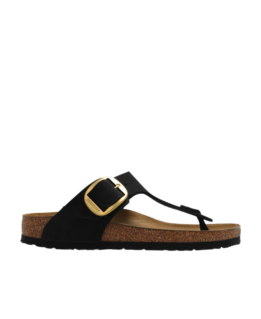 Birkenstock Gizeh Big Buckle High Shine Sandals In Black
