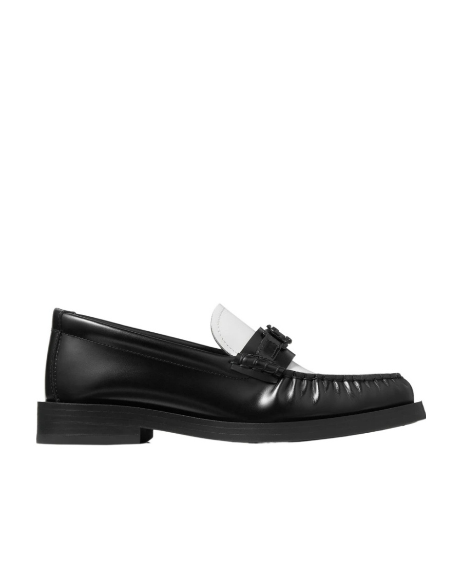 Jimmy Choo Mocassini Addie In Pelle Bicolor Donna In Black