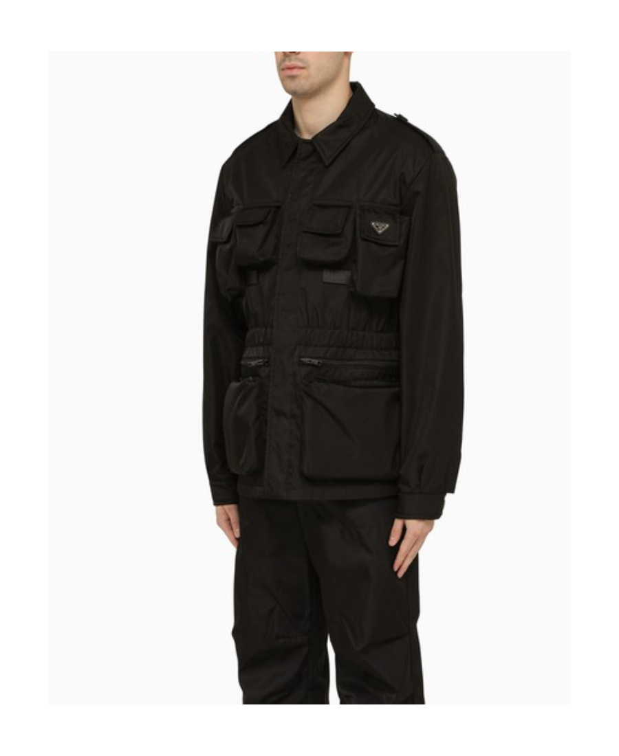 Prada Re-nylon Multi-pocket Jacket In Black
