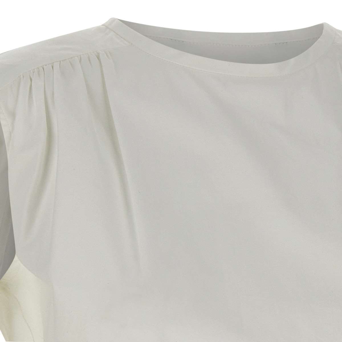 Marella Stretch Cotton Blouse In White
